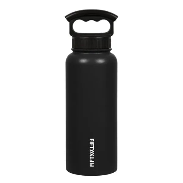 FIFTY/FIFTY 34oz Bottle With Wide Mouth 3 Finger Lid