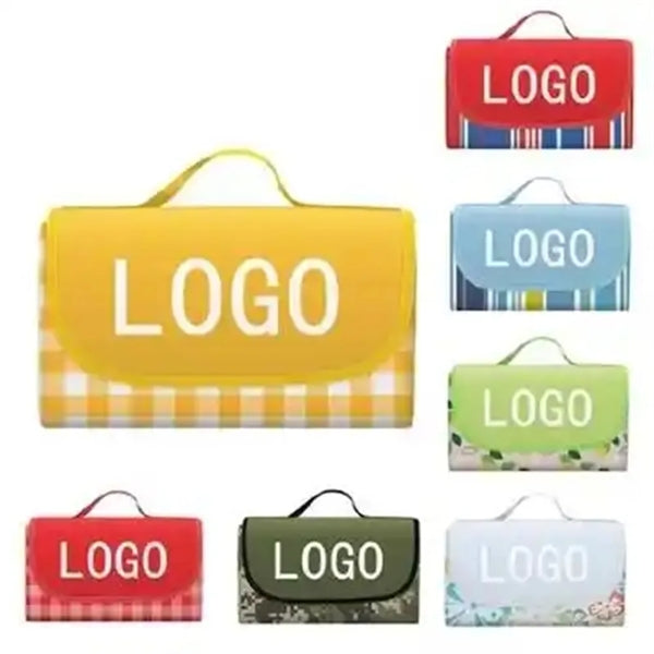 Waterproof Picnic Blanket Portable with Carry Strap for Beac