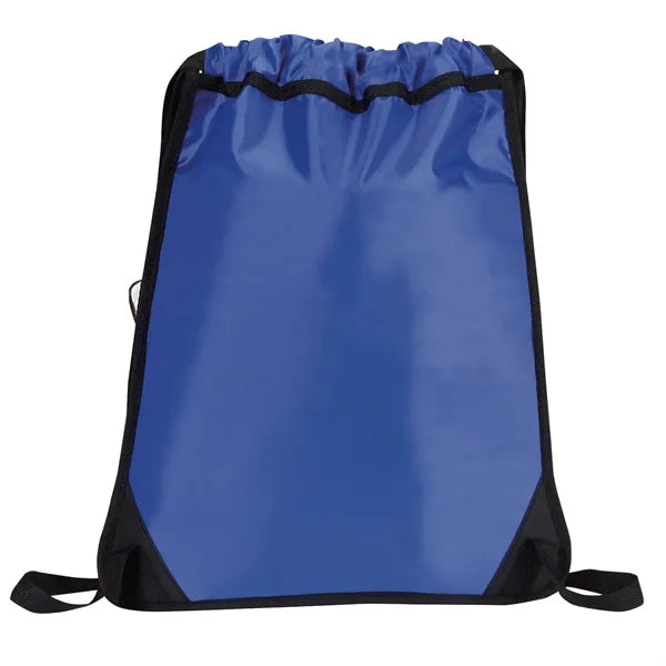 Rugged Drawstring Backpack with Zipper Pocket