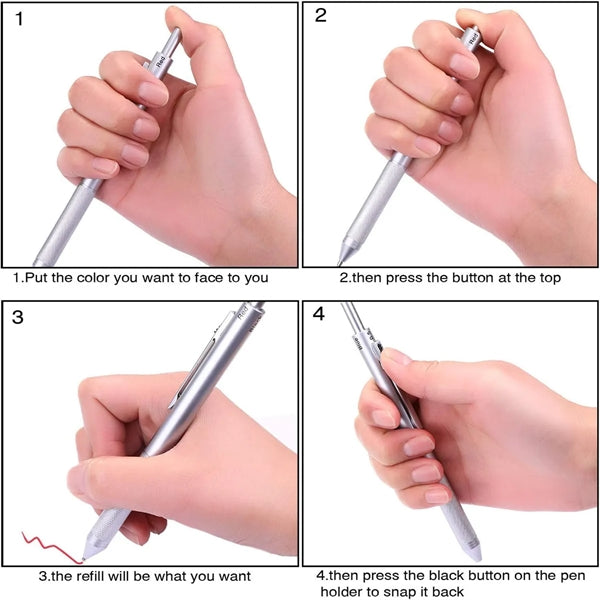 4 in 1 Metal Multicolor Gravity Pen