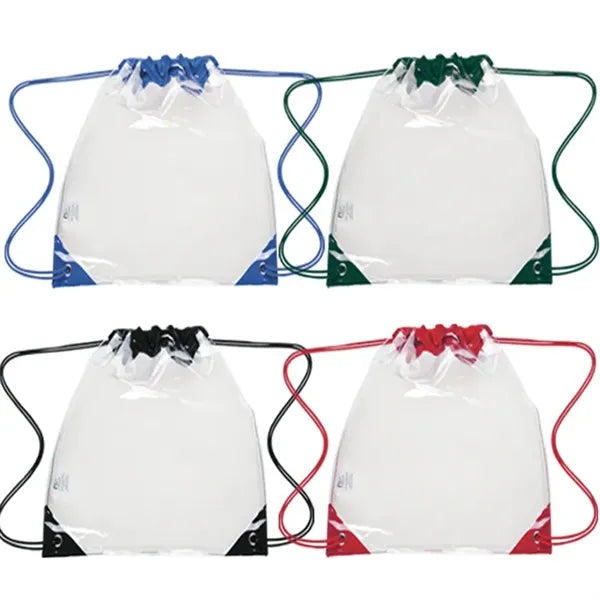 Clear DrawstringBag Waterproof Stadium Drawstring Backpack