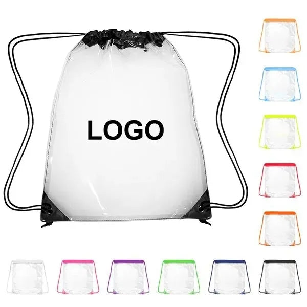 Clear DrawstringBag Waterproof Stadium Drawstring Backpack