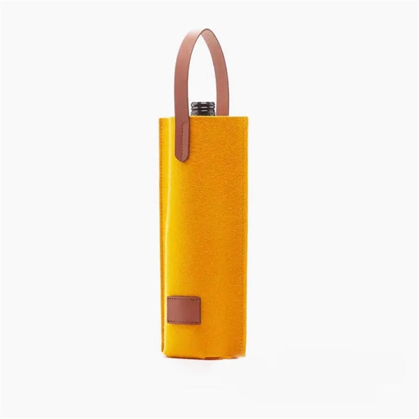 Single Felt 1 Wine Bottle Carrier Bag for Lover's or Wedding
