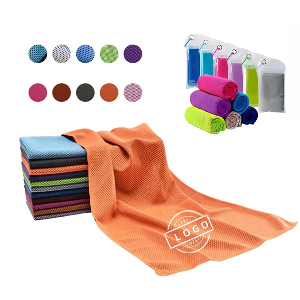 Pocket Cooling Towel With Portable Carabiner