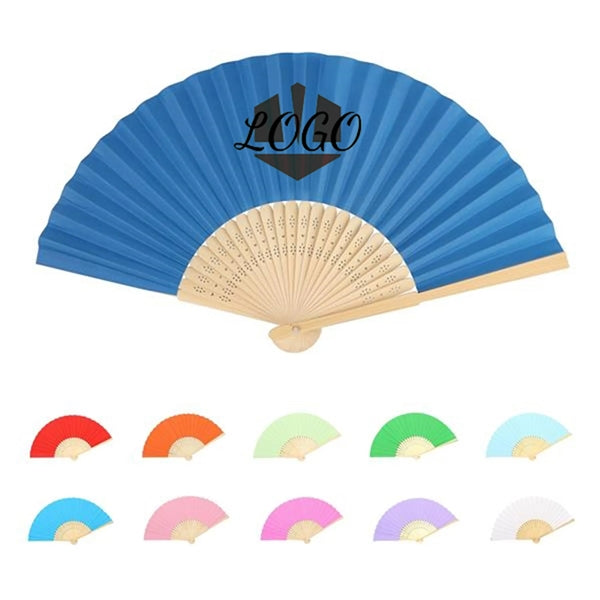 Folding Paper Bamboo Hand Fans