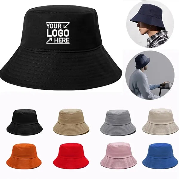 Cotton Bucket Hat Summer Sun Beach Fishing Cap