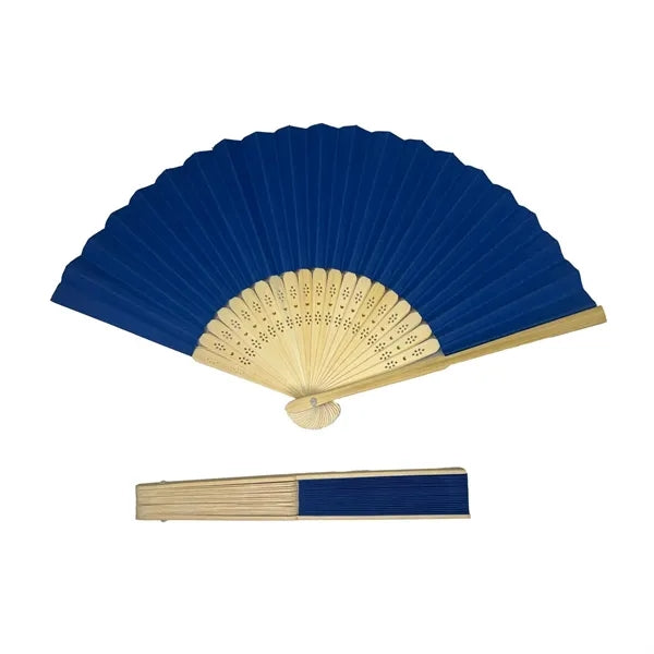 Paper Foldable Hand Held Bamboo Wooden Fan