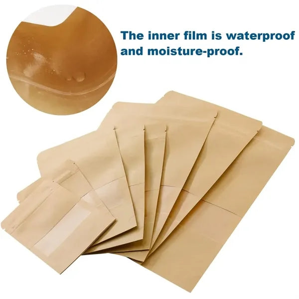 Kraft Paper Food Self-Sealing Bags