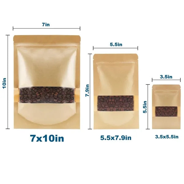 Kraft Paper Food Self-Sealing Bags