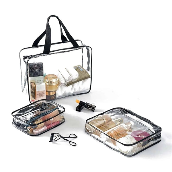 3 in 1 Clear Travel Cosmetic Makeup Bags