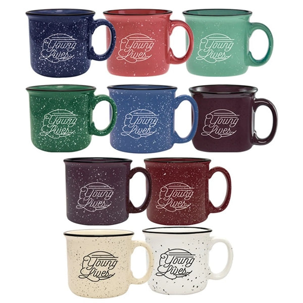 Ceramic Speckled Camping Mugs Campfire Coffee Tea Cup