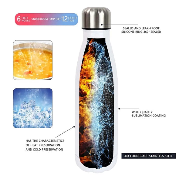 17 Oz Insulated Cola Shape Water Bottle