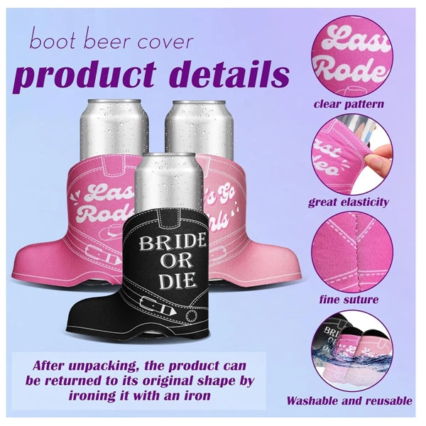 Boot Skinny Can Sleeves Cowboy Slim Coolers
