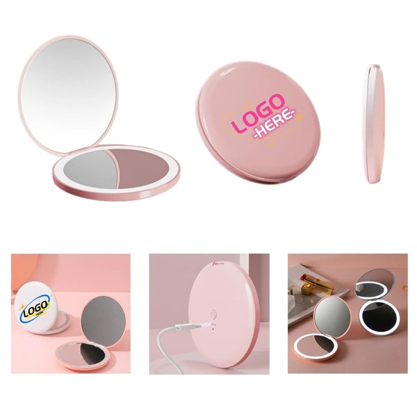 LED Foldable Makeup Mirror Full Color Travel Outdoor