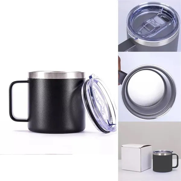 14 oz Coffee Mug Vacuum Insulated Camping Tumbler With Lid