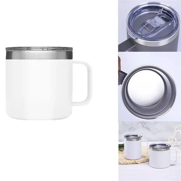 14 oz Coffee Mug Vacuum Insulated Camping Tumbler With Lid