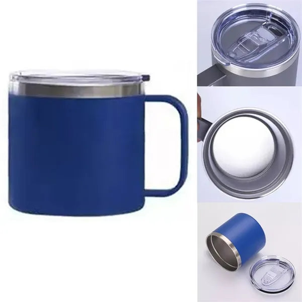 14 oz Coffee Mug Vacuum Insulated Camping Tumbler With Lid