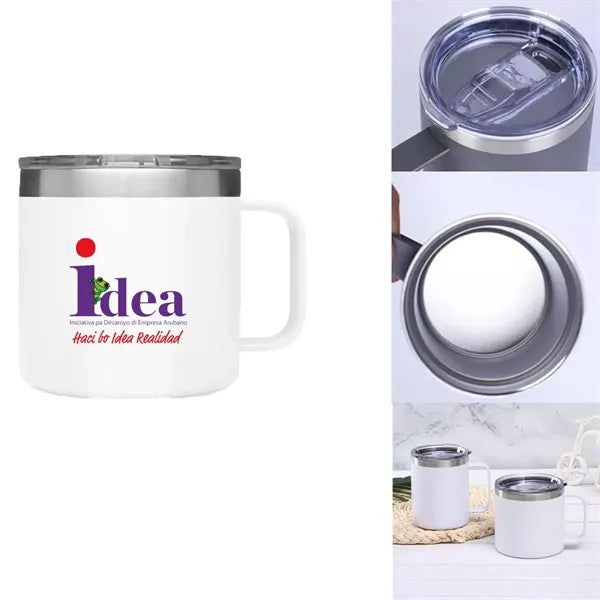 14 oz Coffee Mug Vacuum Insulated Camping Tumbler With Lid