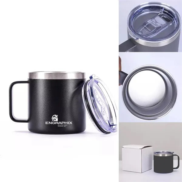 14 oz Coffee Mug Vacuum Insulated Camping Tumbler With Lid