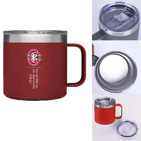 14 oz Coffee Mug Vacuum Insulated Camping Tumbler With Lid