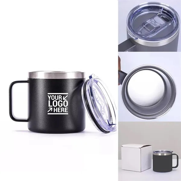 14 oz Coffee Mug Vacuum Insulated Camping Tumbler With Lid
