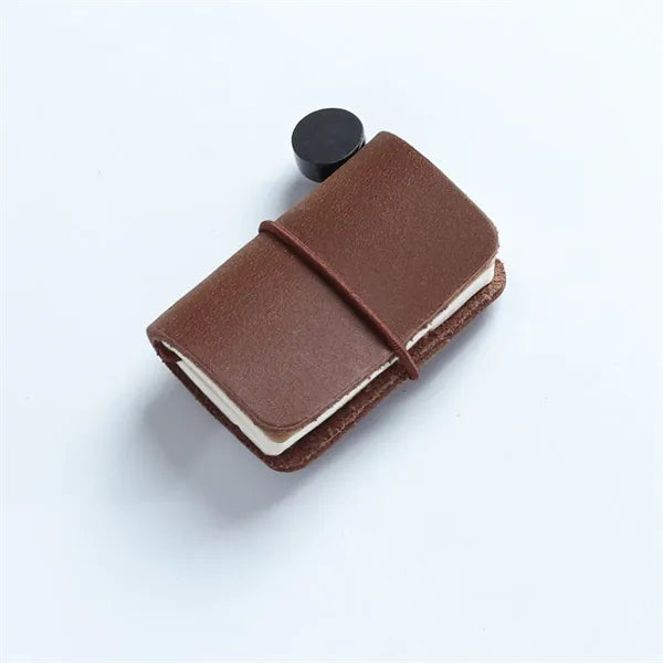 Mini Size Travelers Notebook With Leather Cover And Strap