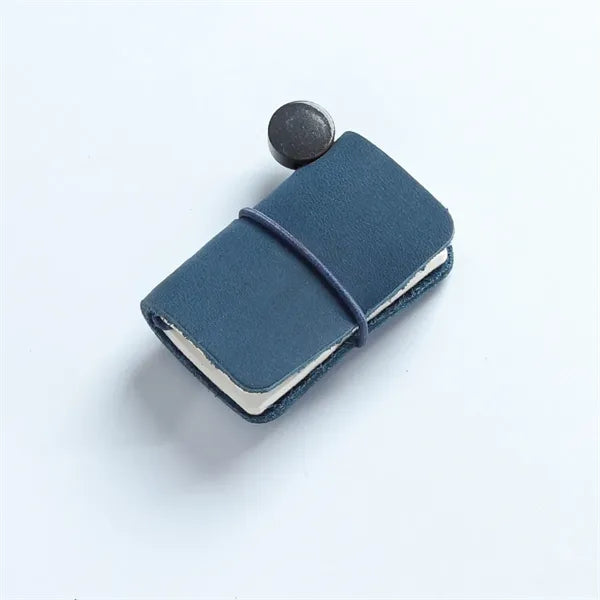 Mini Size Travelers Notebook With Leather Cover And Strap