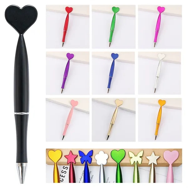 Heart Pentagram Butterfly Shaped Rotary Ballpoint Pens
