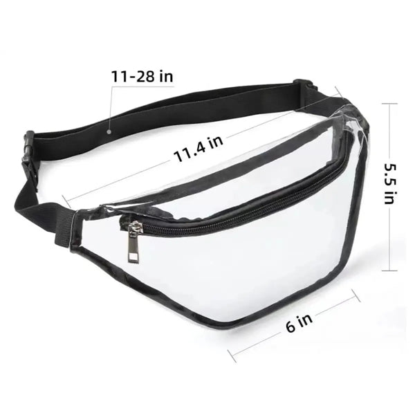 Clear Fanny Pack Fashion Stadium Approved PVC Waist Bag