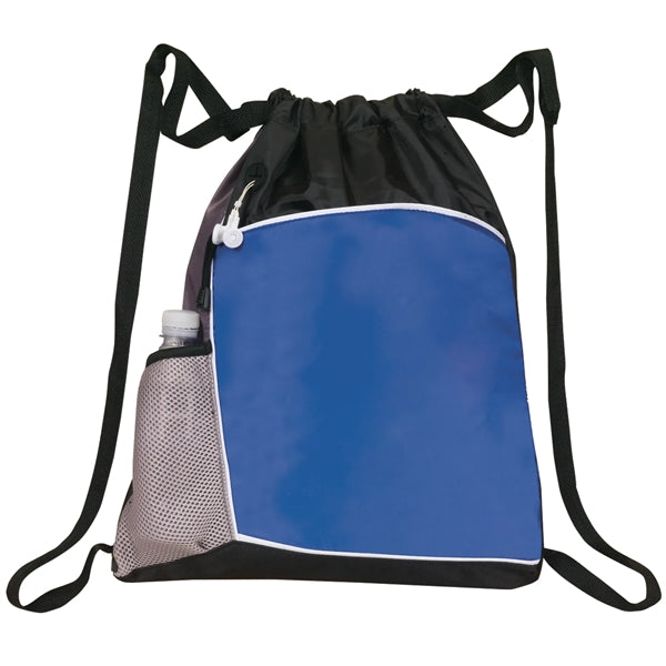 Crescent Trimmed Drawstring Duffel Backpack