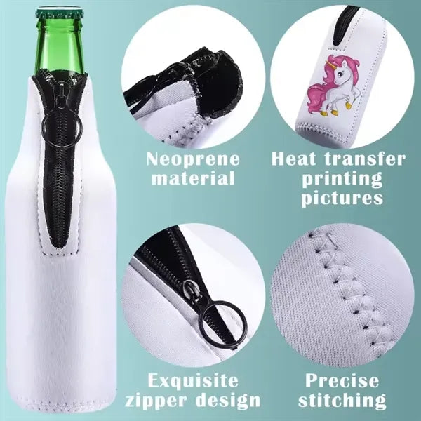 Neoprene Beer Sleeve with Zipper