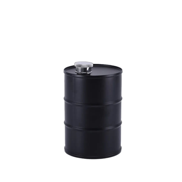 25Oz. Stainless Steel Oil Drum Shape Flask