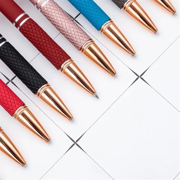 Soft Touch Diamond Stylus Pen With Rose Gold Trim