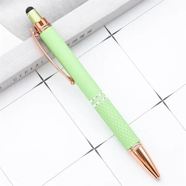 Soft Touch Diamond Stylus Pen With Rose Gold Trim