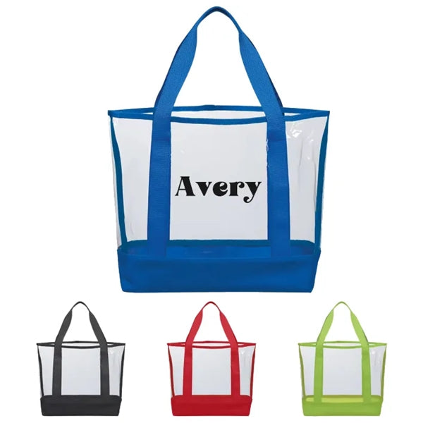 Two-Tone Clear Boat Tote Bag