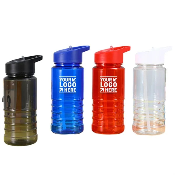 20 oz Straight-Wall Water Bottle with Flip Straw Lid