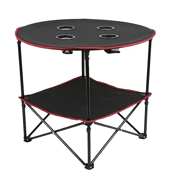 Folding Beach Camping Picnic Table with Cup Holders