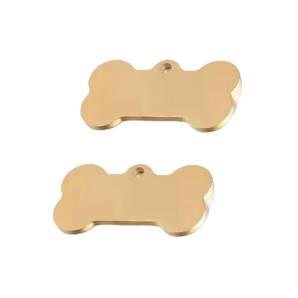 Bone Shaped Brass Pet Tag