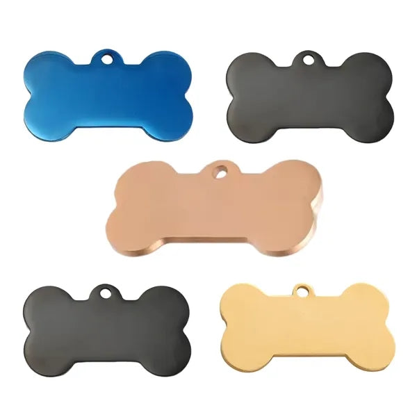Bone Shaped Brass Pet Tag