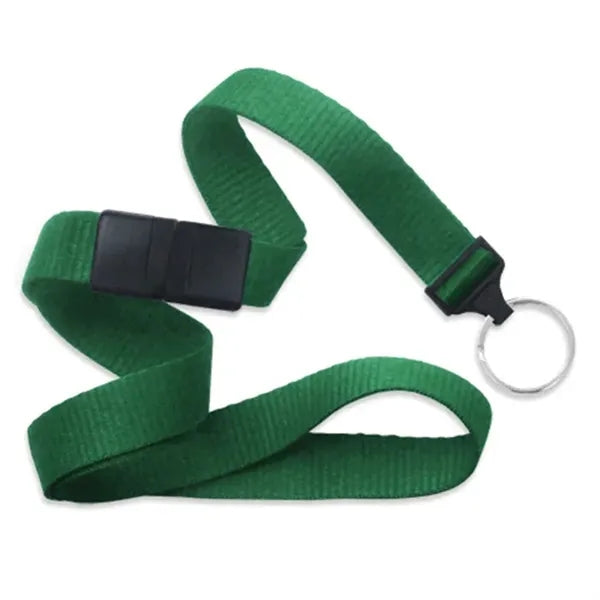 5/8" Blank Breakaway Lanyard with Split Ring, Flat Ribbed