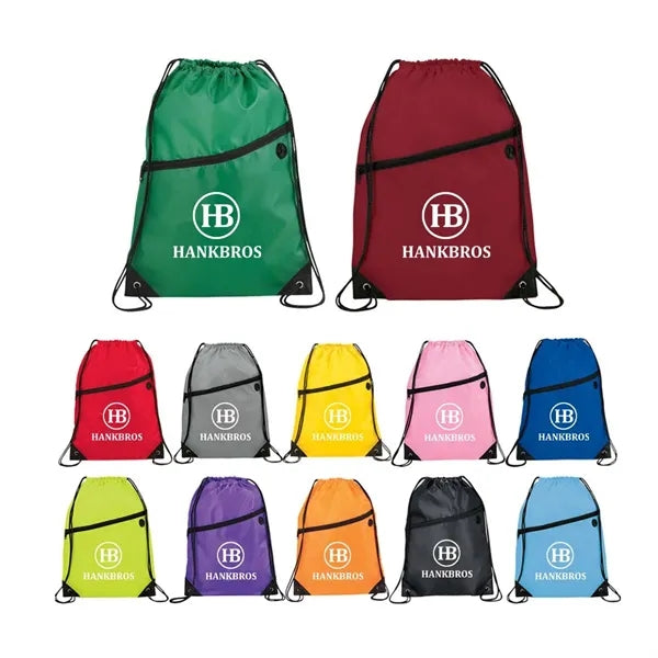 Drawstring Backpack with Earphone Hole