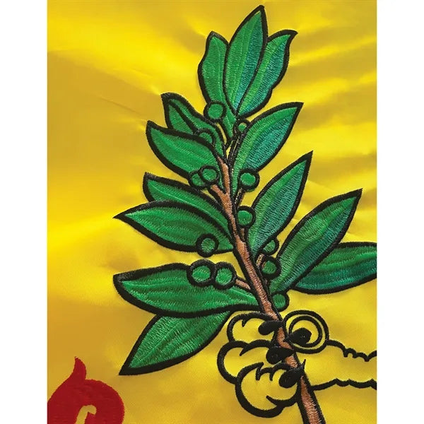 3' x 5' Double Sided Embroidered Banner with Pole Sleeve