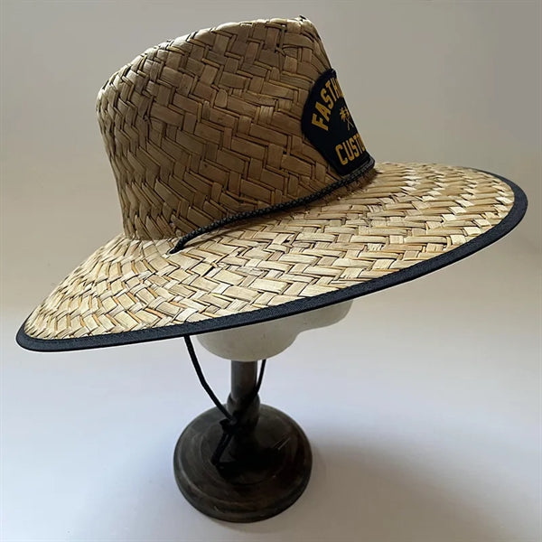 Straw Hat w/Various Patch