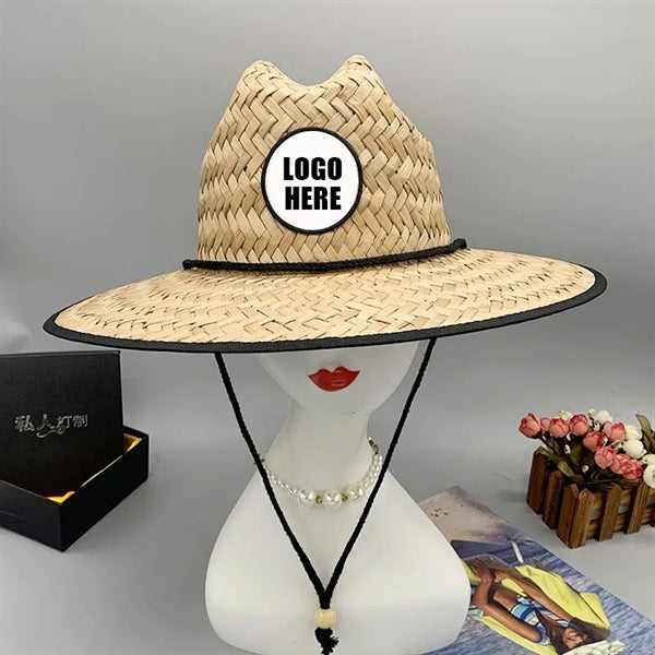 Straw Lifeguard Hat With Patch