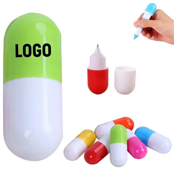 Pill Shaped Retractable Ballpoint Pen