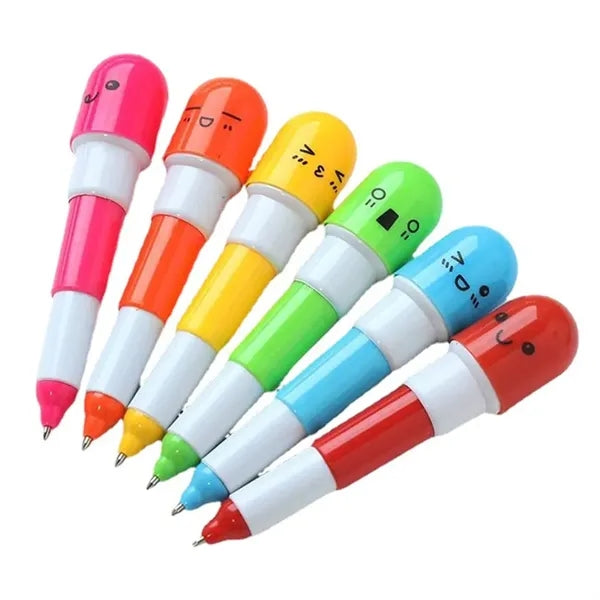 Pill Shaped Retractable Ballpoint Pen