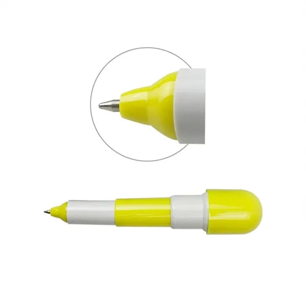 Pill Shaped Retractable Ballpoint Pen