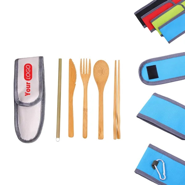 Bamboo Portable Set Chopstick Spoon Travel Camping Utensils