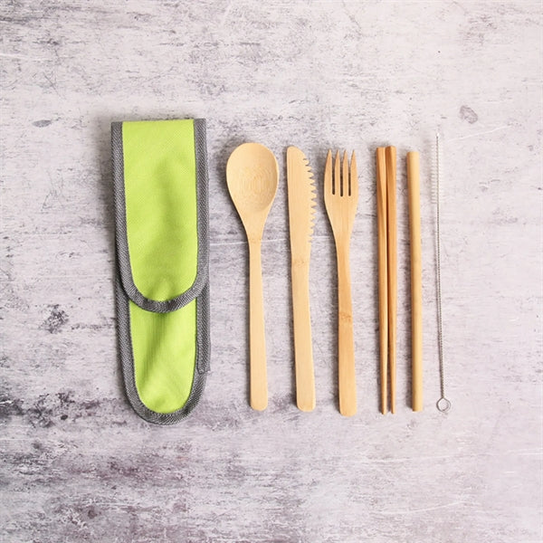Bamboo Portable Set Chopstick Spoon Travel Camping Utensils