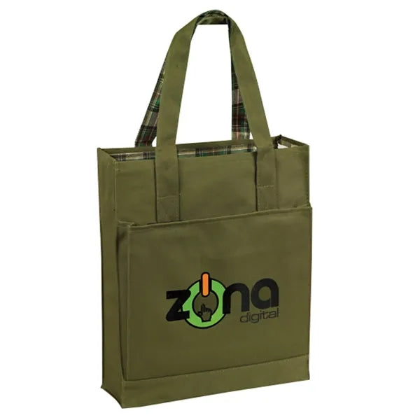Deluxe Meeting Scotch Plaid Tote Bag